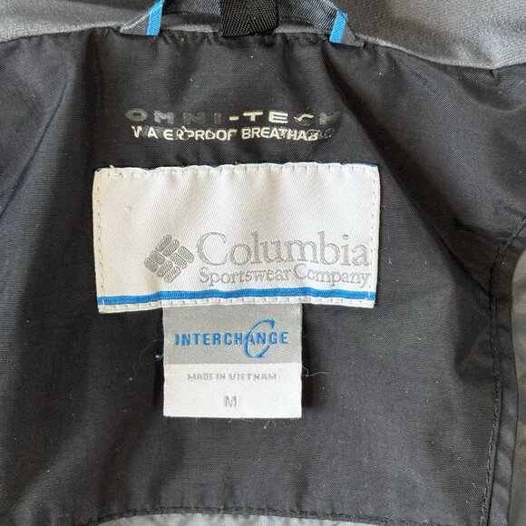 Columbia Omni Tech Waterproof Breathable Mens Jacket M Pockets Utility Hooded - Picture 14 of 16